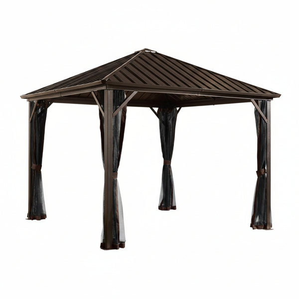 Outdoor 10' X 12' Dakota Hardtop Gazebo Outdoor Sun Shelter