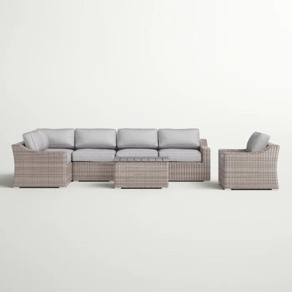 Stylish Sofa Seating Group With Cushions Perfect For Outdoor Gatherings
