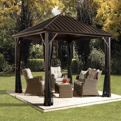 Outdoor 10' X 12' Dakota Hardtop Gazebo Outdoor Sun Shelter