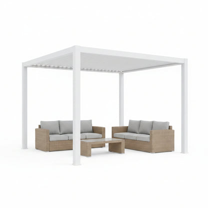 Outdoor Waterproof Pergola Aluminium Motorized Louvered Pergola Canopy Exterior Gazebo Bioclimatic Pergolas Shading Gazebo