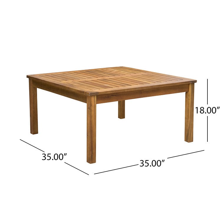 Outdoor Parlor Furniture 4 pcs Teak Acacia Wood Chair patio Set