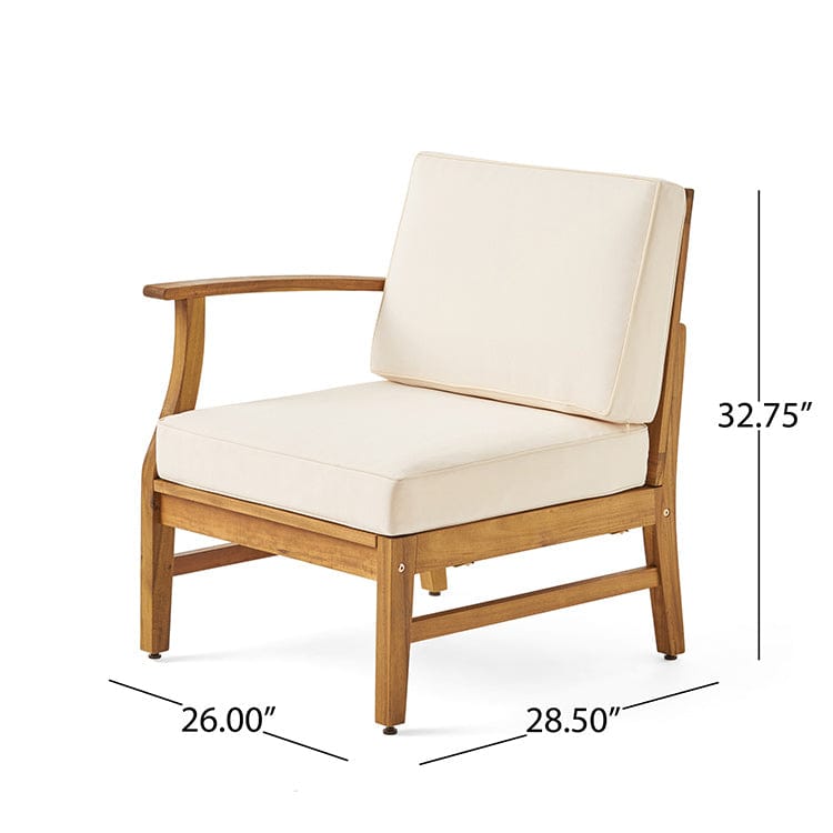 Outdoor Parlor Furniture 4 pcs Teak Acacia Wood Chair patio Set