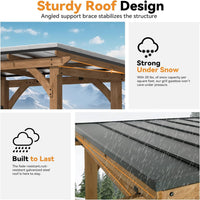 Outdoor Grill Gazebo Built to Protect and Power, Cedar Wood Frame, Steel Roof, USB Charging Ports