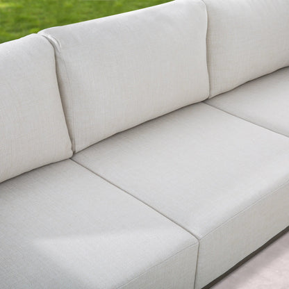 Outdoor Parlor 6-Piece Swivel Aluminum Patio Conversation Set with Ottoman
