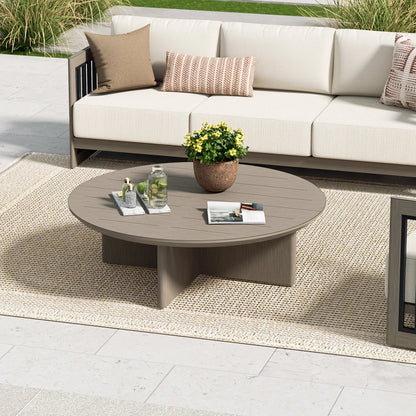 Outdoor Parlor 6-Piece Swivel Aluminum Patio Conversation Set with Ottoman